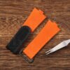 Custom Replacement Canvas Nylon Orange Velcro watch band Vacheron Constantin Overseas (VCO) for sale (1)