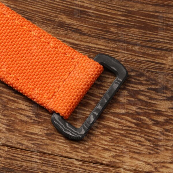 Custom Replacement Canvas Nylon Orange Velcro watch band Vacheron Constantin Overseas (VCO) for sale (2)