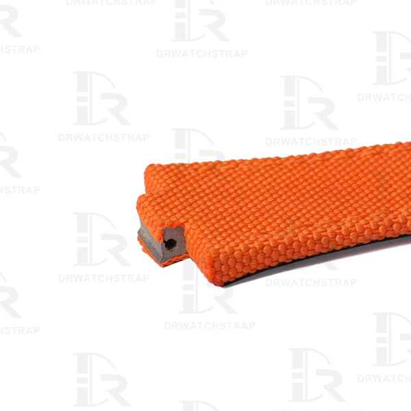 Custom Replacement Canvas Nylon Orange Velcro watch straps Vacheron Constantin Overseas (VCO) for sale (2)