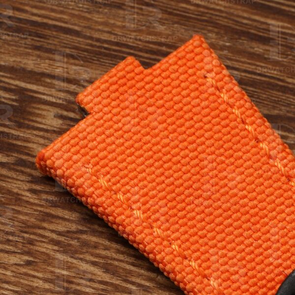 Custom Replacement Canvas Nylon Orange Velcro watch straps Vacheron Constantin Overseas (VCO) for sale (3)