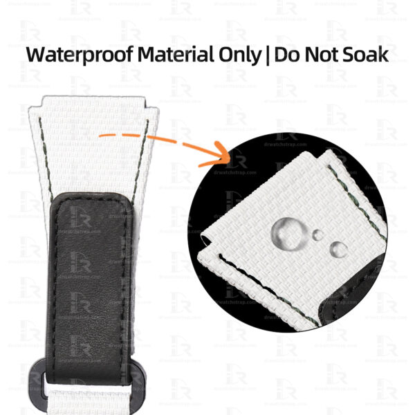 Custom White Rubber Velcro Watch Strap for MB&F watch strap Replacement Band (2)