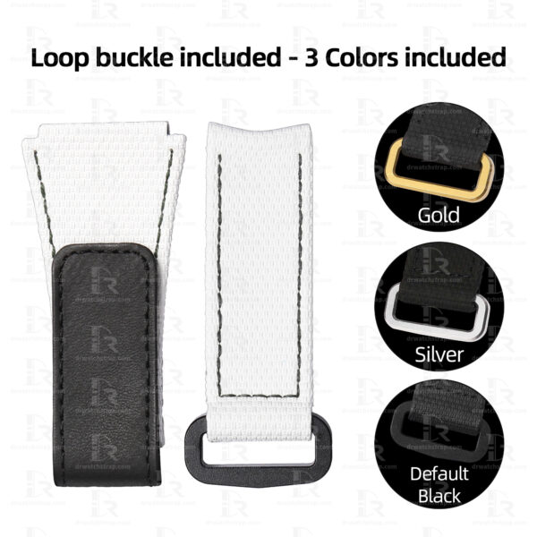 Custom White Rubber Velcro Watch Strap for MB&F watch strap Replacement Band (3)