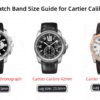 Custom handmade Black canvas Calibre de Cartier leather strap 21mm 23.5mm watchbands replacement for sale (1)