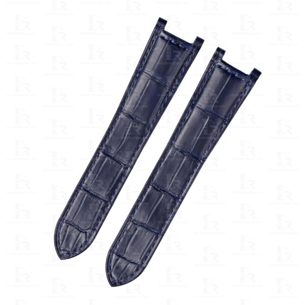 Buy Cartier dark blue alligator leather Watch band for Pasha de Cartier