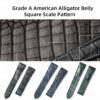 Custom Black Green Dark blue Alligator leather watch strap replacement for Cartier Santos quickswitch