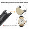 Custom Black Alligator leather replacement watch band for Cartier Pasha (1)