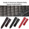 Custom Alligator Leather Watch bands for breguet leather strap Black Brown Red Replacement Band
