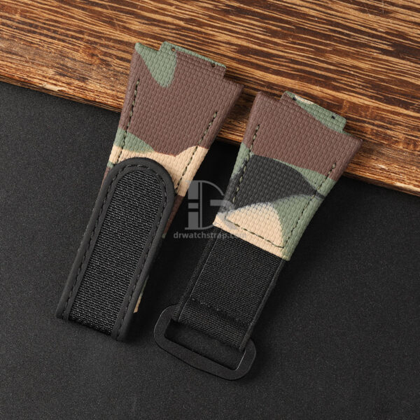 Custom Rubber Velcro Camo Strap for hublot watch band replacement (2)