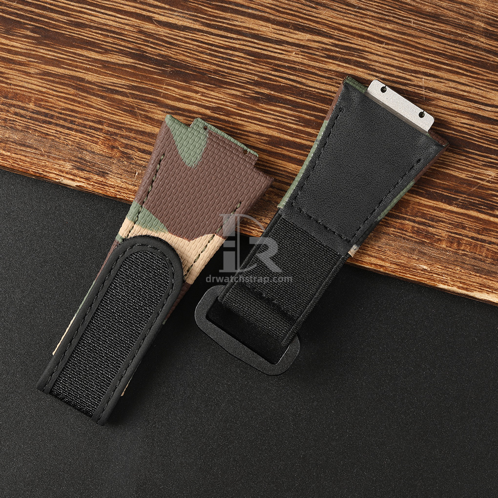 Buy Custom Rubber Velcro watch bands for hublot Camo strap replacement 