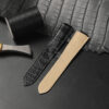 Buy Custom Black Alligator leather watch strap Replacement for Cartier Ballon Bleu tan lining (2)