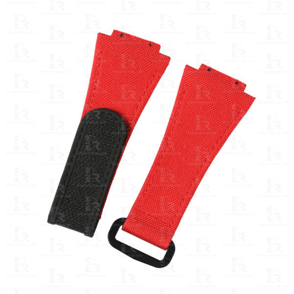 Custom Red Canvas Nylon watch strap replacement for for Hublot Big bang (2)