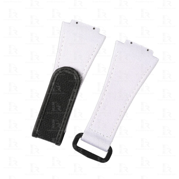 Custom White Canvas Nylon watch strap replacement for for Hublot Big bang