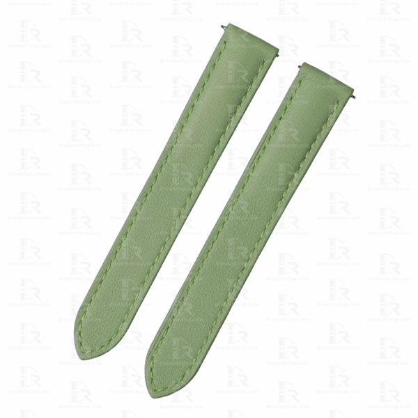 Custom Green Leather watch strap for Cartier tank