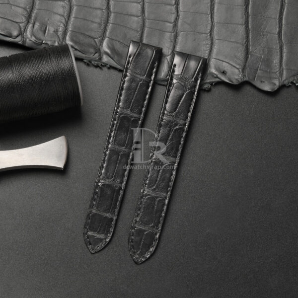 Custom alligator strap for cartier santos galbee