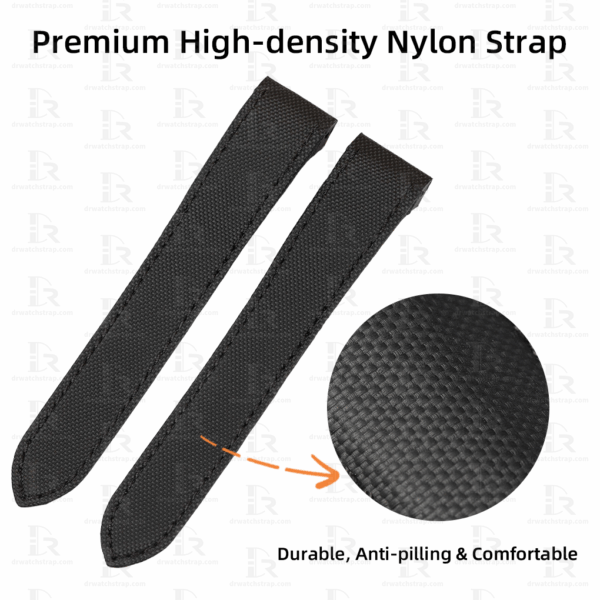 Custom Black Canvas watch strap replacement for Cartier santos 100 xl