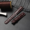Custom Brown Alligator leather watch strap Replacement for Grand Seiko Elegance 19mm band (3)