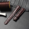 Custom Brown Alligator leather watch strap Replacement for Grand Seiko Elegance 19mm band (4)