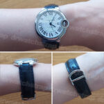 Cartier Ballon Bleu Black Alligator leather watch strap