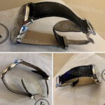 Cartier Tank Americaine gray grey alligator round scale leather watch band strap (2)