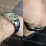 Cartier Santos Medium 35mm red alligator leather watch band strap (2)