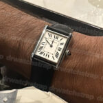 Cartier Tank solo replacement pink alligator watch band for sale by dr watch strap (1)