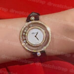 Chopard Happy sport strap replacenemt leather blue watch band bracelet 18mm 15mm