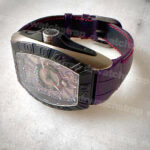 Buy Handmade Yellow Leather watch band for Franck Muller Crazy Hour watch