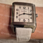 Handmade Black Canvas Nylon Fabric watch strap fit for Jaeger Lecoultre Reverso Mens (1)