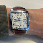 Omega canvas watch band black textile fabric strap